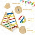thumbnail image 2 of Costway Climbing Triangle Ladder, Wooden Triangle Climber, Educational Triangle Climber, 2 of 11