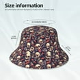 thumbnail image 3 of Bingfone Skull record rock Bucket Hat for Men Women,Packable Reversible Printed Sun Hats,Fisherman Outdoor Travel Hiking Beach Caps, 3 of 7