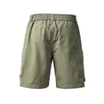 thumbnail image 4 of Ceisia Men's Summer Sports Cargo Shorts - Solid Gift Color Fitness Training Multi-Pocket Elastic Waist Drawstring Cropped Pant s, 4 of 8