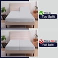 thumbnail image 4 of SGI Bedding 39" California King Split Top Flex Head sheet 100% Egyptian Cotton Sheet Set - 600 Thread Count Flex Top Sheet for Adjustable Bed 4 Piece Sheet Set 15" Deep for Sleep Number bed - Silver, 4 of 7