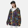thumbnail image 5 of Daiia Flowers And Birds UPF 50+ Sun Protection Hoodie Jacket Lightweight Long Sleeve Sun Shirt for Women Men with Pocket Hiking Outdoor-Small, 5 of 9