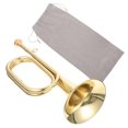 thumbnail image 4 of STRANDCHIC Trumpet Brass Bugle Instrument for Musicians Orchestra Performance Military Parade 1Set 12.2X4.3X4.3in, 4 of 8