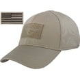 thumbnail image 1 of Condor Outdoor Flex Tactical Cap Tan Small/Medium with US Flag Patch, 1 of 2
