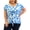 Bondi Blue, variant on Womens Plus Tie Front Tie-Dye T-Shirt