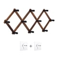 thumbnail image 2 of DreamyJuly Wooden Telescopic Clothes Hanger, Door Back Folding Coat Rack, Movable Clothes Hook for Wall Mounted Storage - Space Saver, 2 of 3