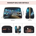 thumbnail image 5 of Rateoe Starry Sky Colorful Crocodile for Travel Makeup Bag,Large Capacity Cosmetic Bags for Women,Waterproof Portable Pouch Open Flat Toiletry Bag Make up Organizer, 5 of 8