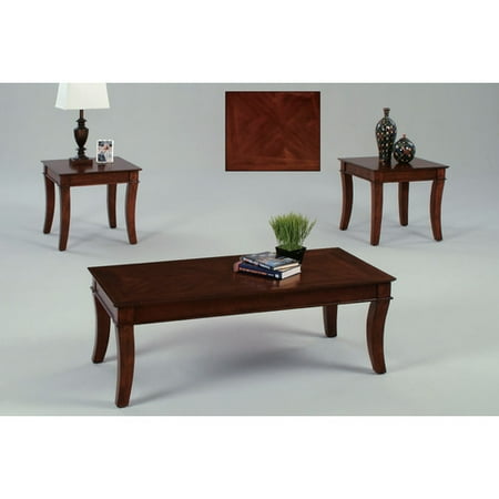 Corona 3 Piece Coffee End Tables Value Bundle Cherry Corona 3 Piece Coffee End Tables Value Bundle Cherry