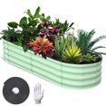 thumbnail image 1 of QinaQin Cama elevada galvanizada para jardín, jardinera metálica extra profunda para exterior con borde de seguridad de goma y base abierta, ideal para verduras y flores, 1 of 9