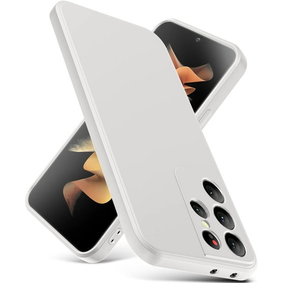 for Samsung Galaxy S21 Ultra Case, Thin Liquid Silicone Case,Shockproof,Slim Thin Phone Case for Samsung Galaxy S21 Ultra, Full Body Screen Camera Protective Cover-Beige 2-sam s21u-04