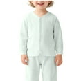 thumbnail image 1 of RXMEKW Ruffle Shoulder Cardigan For Baby Girls Long Sleeve Button Front Knit Top For Infants Cream White Light Pink Pale Blue, 1 of 7