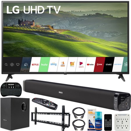 LG 60UM6900PUA 60-inch HDR 4K UHD Smart LED TV (2019) Bundle with Deco