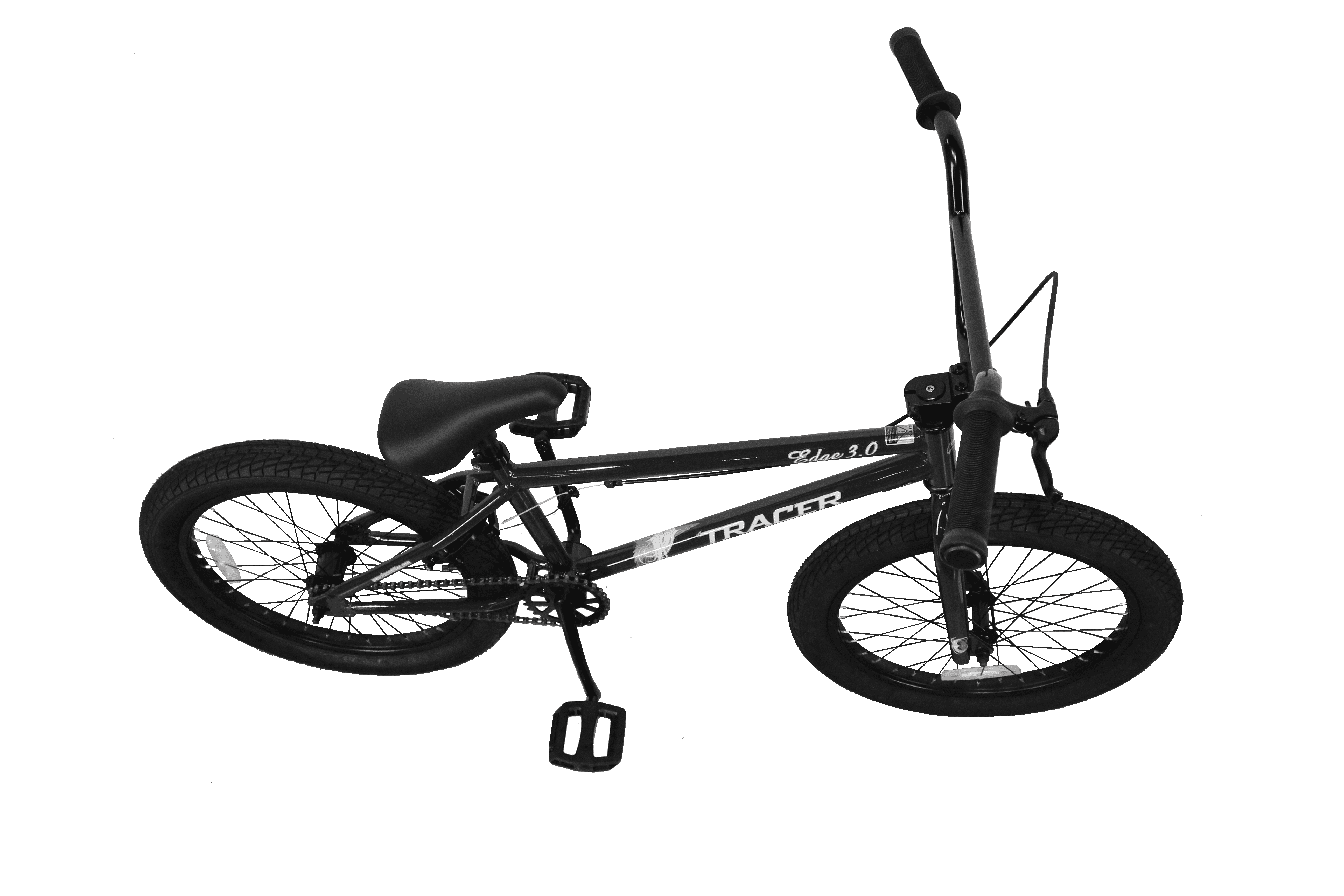 WonderWheels 20" BMX Steel Frame V-Brake One Piece Crank Alloy Rims 36H - Black
