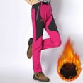 thumbnail image 6 of Joggers for Women with Pockets Ndbuld Women's Windproof Waterproof Warm Breathable Hiking Pants With Thickened Fleece Hot Pink XL, 6 of 8