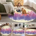 thumbnail image 5 of Watercolor Forest Silhouette Round Area Rug 4Ft Washable Circle Rugs for Bedroom Dining Room, Retro Abstract Forest Trees Cream Non-Slip Carpet Floor Mats Indoor Outdoor Carpet Runner Home Decor, 5 of 8