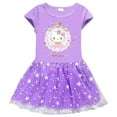 thumbnail image 4 of Hello Kitty Vêtements pour Enfants Pur Coton Mode Jupe Princesse Filles Robe Plissée à Manches Courtes en Tulle Imprimé Dessin Animé Charmante Fille, 4 of 7