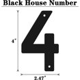 thumbnail image 2 of 4 Inch Modern Metal House Numbers, Metal Address Numbers and Letters, Black Door Mailbox Number, House Address Letter and Number for Office Home Farm Outside (Double 4), 2 of 8