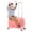 Pink, variant on Kids Ride on Suitcase 20 Inch, Childrens Travel Carrier Cabin Case with Foot Pedal Spinner Wheels and Safe Harness Stroller for Boy Girl Travel(Red)
