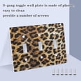 thumbnail image 4 of Leopard Fur Print Light Switch Cover Electrical Outlet Cover Replaceable Wall Plates 2-Gang, 4 of 8