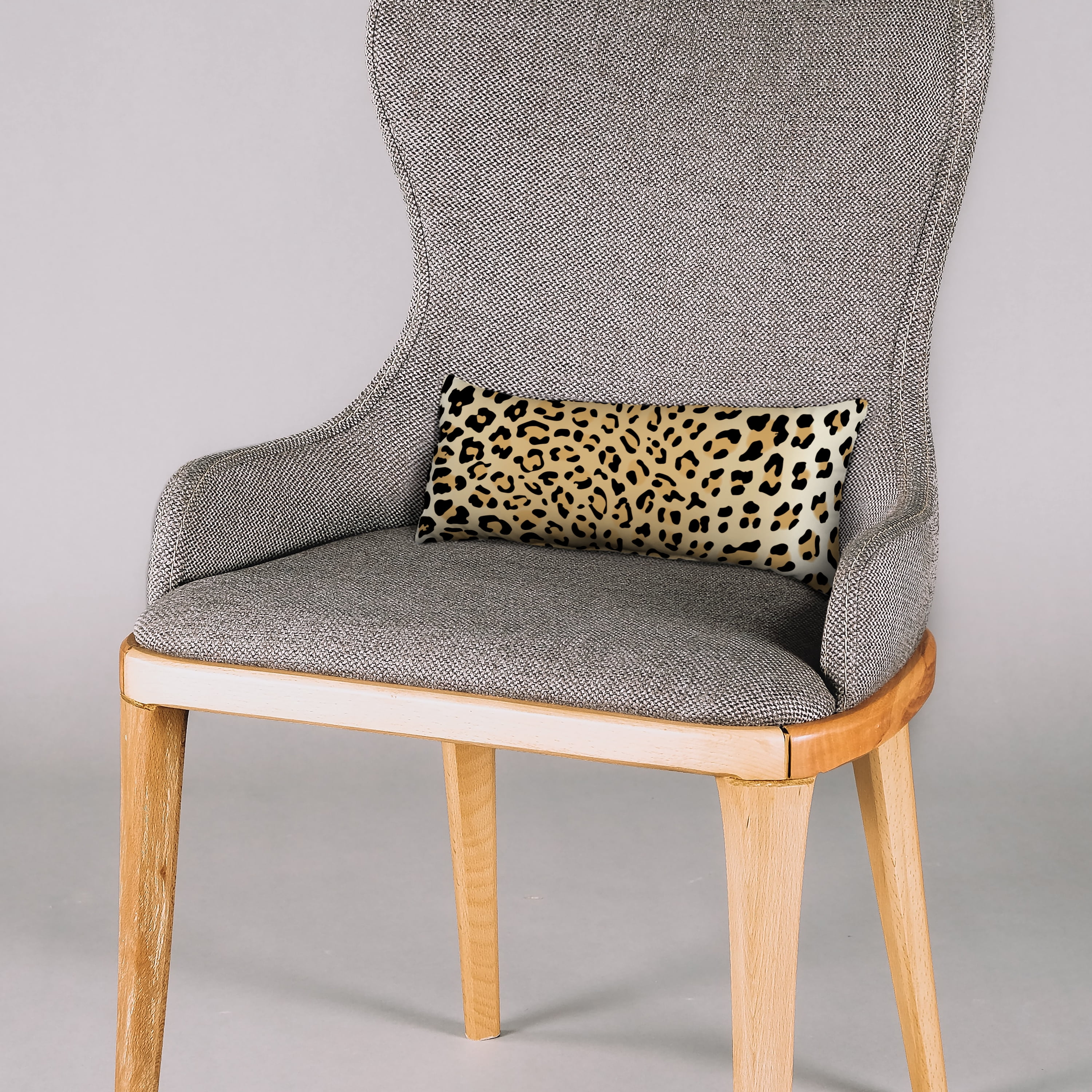 Everything Comfy Leopard Print Decorative Pillow, 16x6 Inch, Natural, Made in the