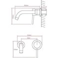 thumbnail image 2 of Grifo de lavabo de bañera montado en la pared oculto, lavabo empotrado en la pared del baño, grifo de agua fría y caliente Zhivalor WLJ-4781, 2 of 2