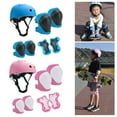thumbnail image 2 of Hyasfey 7Pcs/Set Kids Cycling Protective Gear Kit Roller Skate Skateboard Skating Bike Scooter Adjustable Helmet Knee Elbow Pad Wrist Guard Protector, 2 of 7