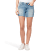 WILLIAM RAST Womens High-Rise Paint-Splatter Denim Shorts, Blue, 28