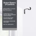 thumbnail image 2 of Better Homes & Gardens Plated Metal Adjustable Curtain Rod Brackets in Pewter Gray, 3/4 to 1 Inch Diameter, 2 of 8