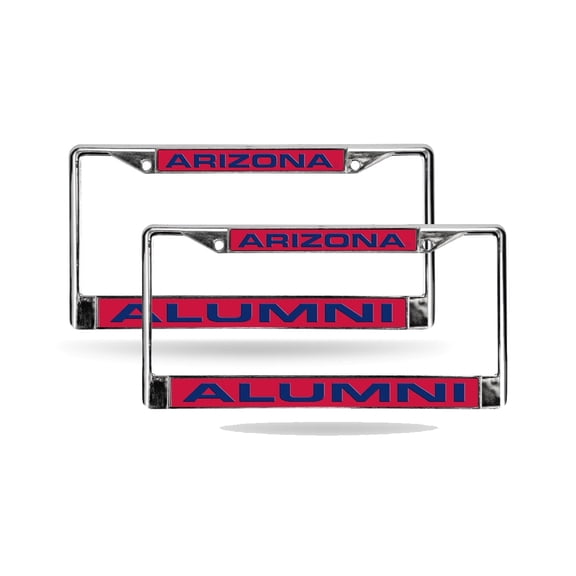 Arizona Alumni Wildcat's Chrome Metal (Set of 2) Laser Cut License Plate Frames
