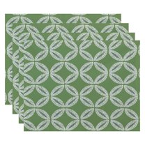 Simply Daisy 18" x 14" Tidepool Geometric Print Placemat, Set of 4