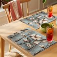 thumbnail image 4 of Tableware Placemats Set of 6, Cotton Non-Slip Place Mats Washable Table Mats for Kitchen Dining Table Decorations Indoor/Outdoor, 4 of 9