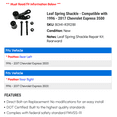 thumbnail image 2 of Leaf Spring Shackle - Compatible with 1996 - 2017 Chevy Express 3500 1997 1998 1999 2000 2001 2002 2003 2004 2005 2006 2007 2008 2009 2010 2011 2012 2013 2014 2015 2016, 2 of 2