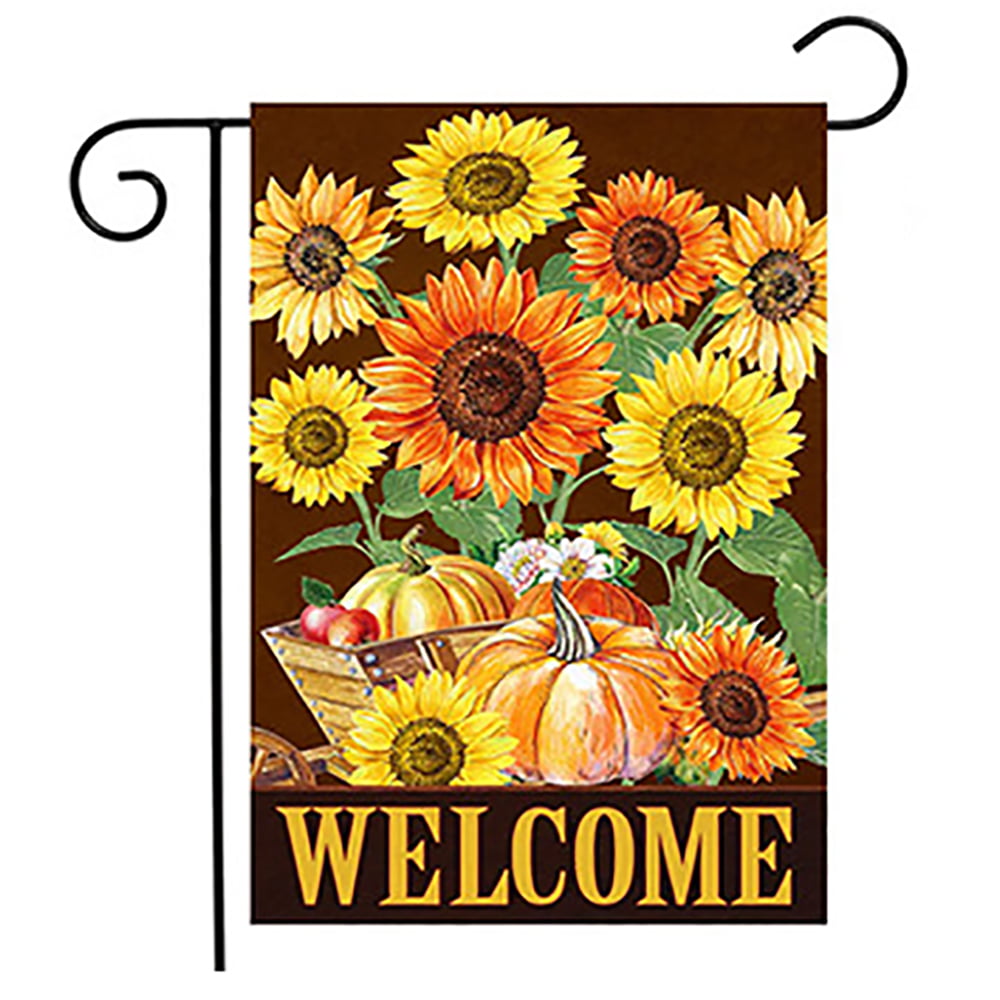 LAYOER Home Garden Flag 12 x 18 Inch House Double Sided Autumn Leaf Welcome 12.5 x18 