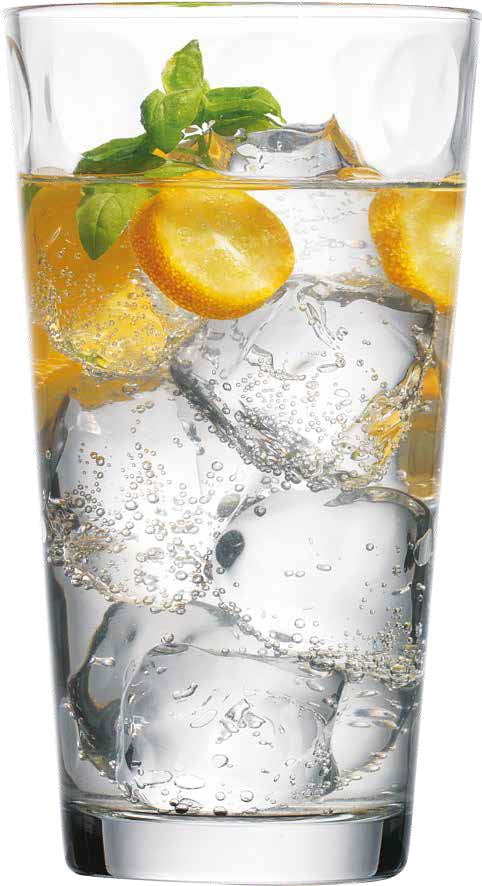 Glaver's Drinking Glasses - Set of 10 - Highball Glass Cups, Premium Quality Cooler 17 oz. Ribbed Glassware. Ideal for Water, Ju