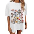 thumbnail image 2 of Women's Tops Short Sleeve Knit Tshirts Shirts Floral Shirts for Women Short Sleeve Oversized Tee Shirts, 2 of 7