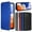 Blue, variant on ETFAST Carbon Fiber Leather Wallet Phone Case For Samsung Galaxy M55 M54 M53 M52 M51 M34 M33 M32 M31S M31 M21S M30S M23 M15 M14 M13 M12 M11 Leather Phone case