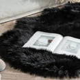 thumbnail image 3 of ORINOVA Black Shag Faux Fur 4x6 Area Rugs For Bedroom Washable Fuzzy Sheepskin Fur Rug For Living Room Nursery Rug, 3 of 9