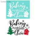 thumbnail image 1 of Lychee Life Feliz Navidad autoadhesivo serigrafía plantilla malla transferencias reutilizable para camisetas bolsos manualidades Diy, 1 of 4