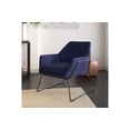 thumbnail image 4 of Inmod Mid-Century Modern Norwood Chenille Lounge Chair, Navy, 4 of 6