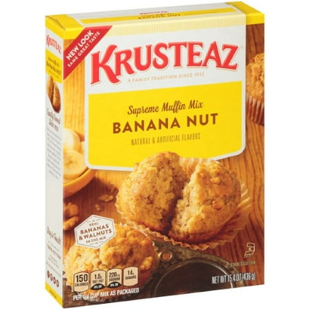 Banana Nut Muffin - Krusteaz Supreme Muffin Mix Banana Nut