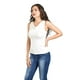 thumbnail image 2 of Top sin mangas con escote drapeado /Juvenil, 0269 (Hueso) blanco G, 2 of 5