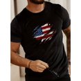 thumbnail image 1 of Men'S Patriotic American Flag Graphic T-Shirt, Casual , Regular Fit, with Geometric Pattern, for All-Season Top, Adult Male Fashion Apparel, 1 of 6