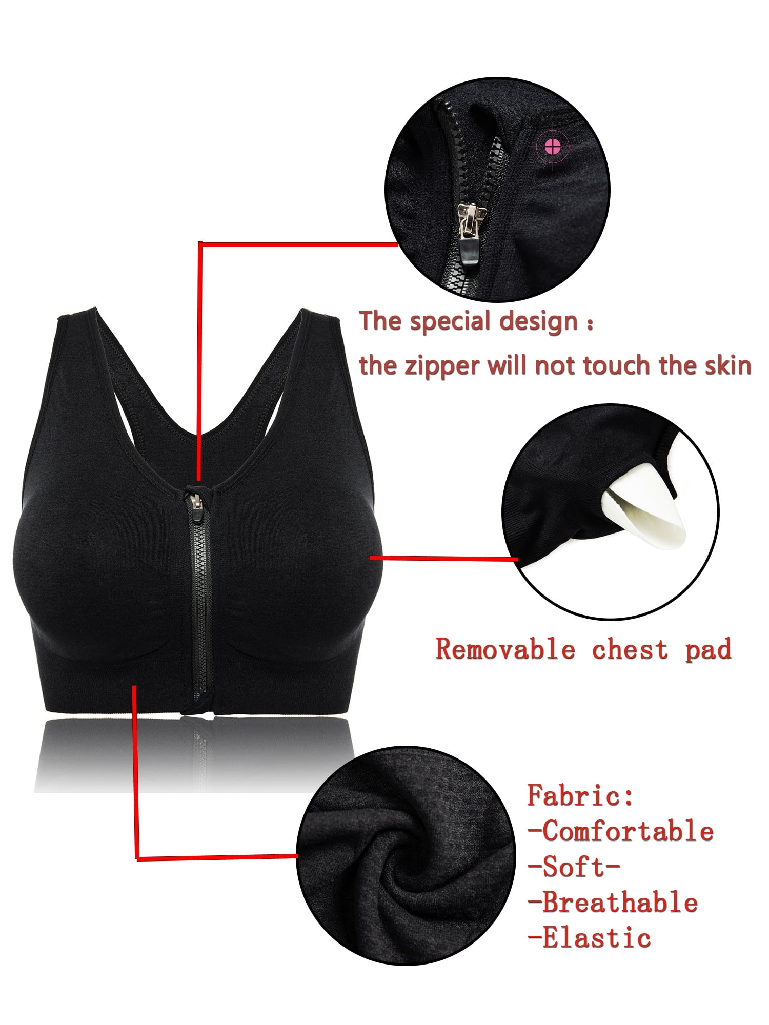 FUTATA Womens Sports Bra Padded Seamless Racerback Workout Bras High Impact  Push-Up Post Op Bras Tank Tops For Yoga Running Gym Training