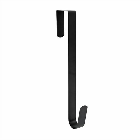 Sattiyrch 12" Wreath Hanger For Front Door,Metal Over The Door Single Hook,Black