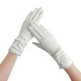thumbnail image 2 of Mdesiwst 1 Pair Floral Print Anti-slip Palm Driving Gloves Full Finger Lace Stitching Wrist Extended Girls Outdoor Riding Sunscreen Mittens Cycling Accessories, 2 of 7