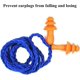 thumbnail image 2 of 5 Pairs Ear Plugs with Cord, Tree Soft Safety Soft Silicone Ear Plugs Muffs Protection - Reusable, Blue-Orange, 2 of 4