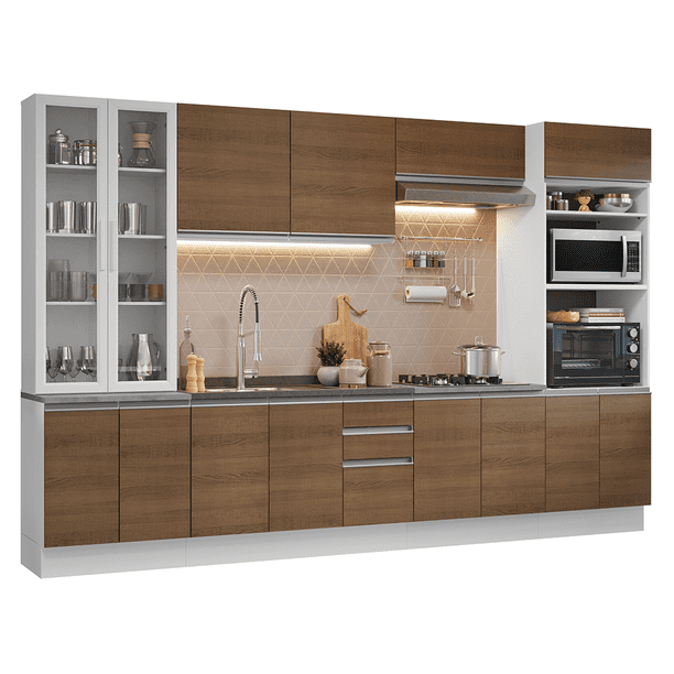 Cocina Integral Completa Armario de Vidrio Madesa Glamy BM 1
