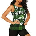 thumbnail image 2 of Xecao Happy Easter print women's scoop neck, loose-fit workout tank tops for the gym., 2 of 9