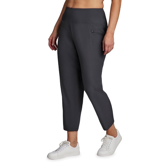 RBX Active Women's Weekend Pant, Lightweight Stretch Woven Quick Dry Clean Waisted Straight Leg Ankle Pant with Pockets
