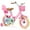 Flower Pink, variant on KORIMEFA Bikes for Girls 3-6 Years Old Toddlers, 12 Inch Girls Bike with Training Wheels, Basket and Doll Seat, Children Bicycles with Handbrake, White