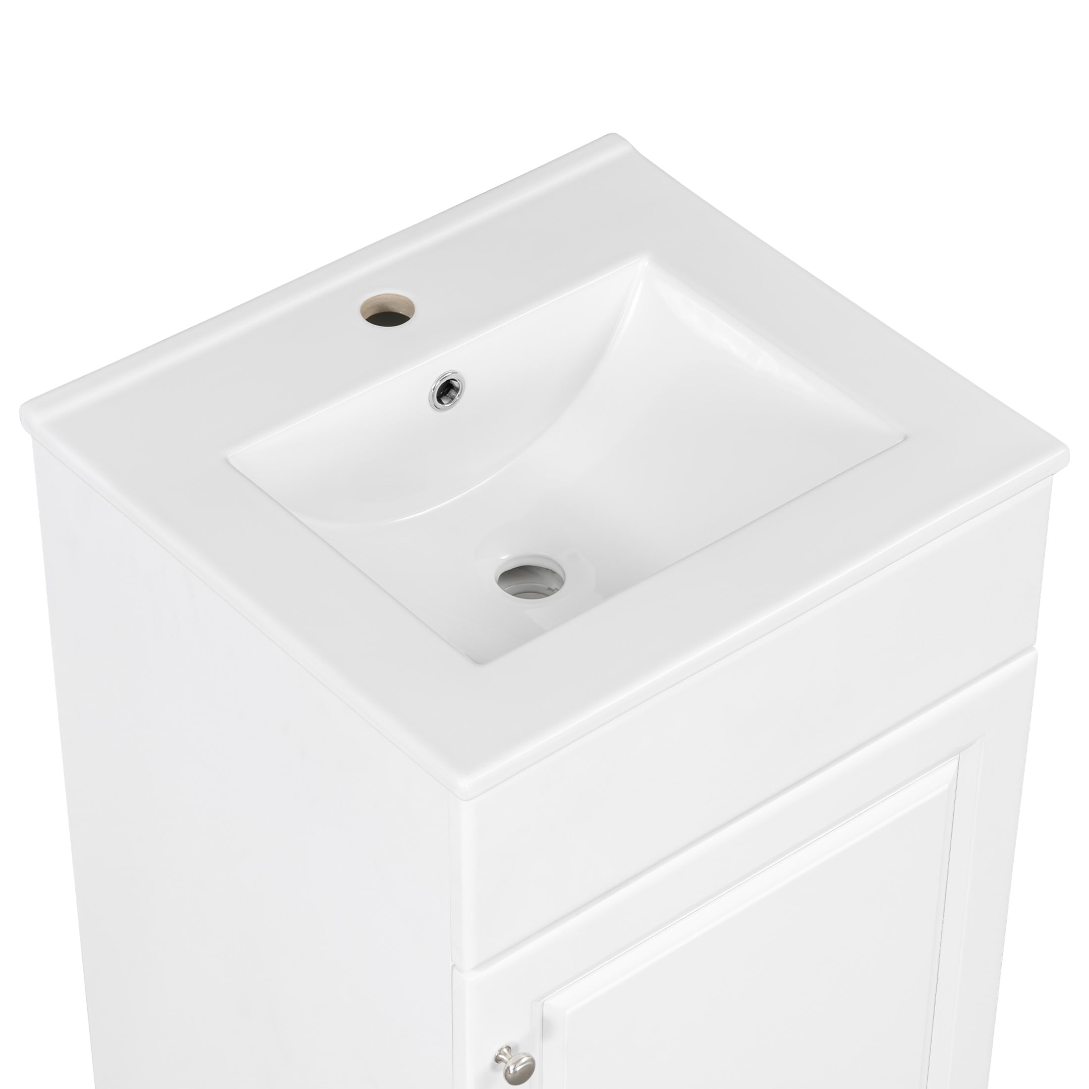 Vale Modern 20" Bathroom Vanity Cabinet with Sink, Soft Closing Door, White